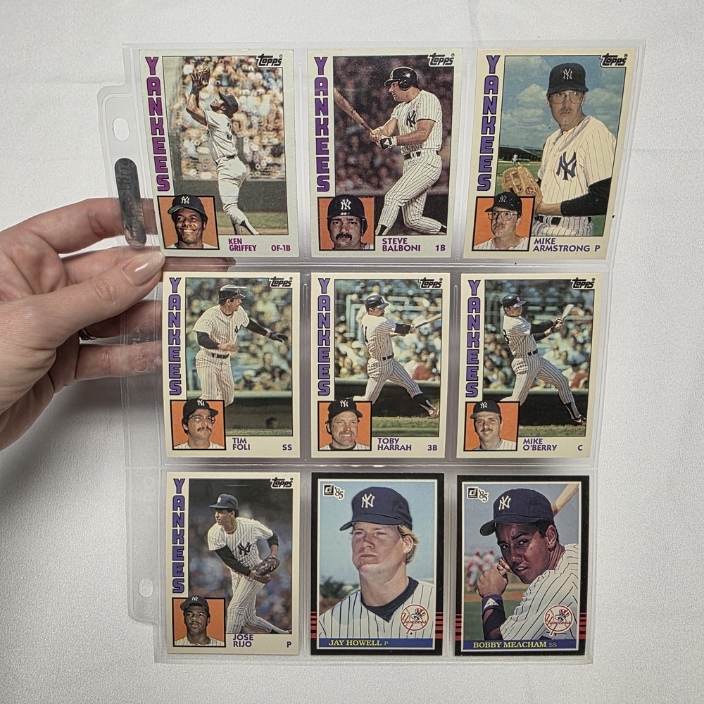 Topps Yankees Trading Cards - Blue and White
